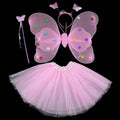 halloween Costumes for girl Cosplay Fairy Princess Butterfly Wings +Headband+Tutu Skirt